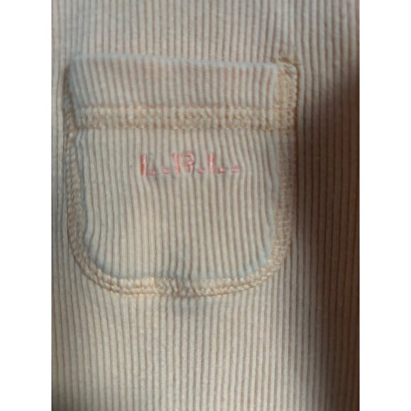 Vintage Lauren Ralph Lauren Womens XL Peach Ribbed Tank Top With Pocket - Picture 4 of 9